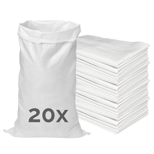 Garronda Polypropylensack 105 x 65 cm 20 Stück Getreidesack aus PP für Lagerung & Sand, reißfest, 50 kg belastbar – vielseitig einsetzbar: Gewebesäcke, Sandsäcke, Gartensack, Hochwasserschutz GD-0161 Garronda Polypropylensack 105 x 65 cm 20 Stück Getreidesack aus PP für Lagerung & Sand, reißfest, 50 kg belastbar – vielseitig einsetzbar: Gewebesäcke, Sandsäcke, Gartensack, Hochwasserschutz GD-0161 von Garronda