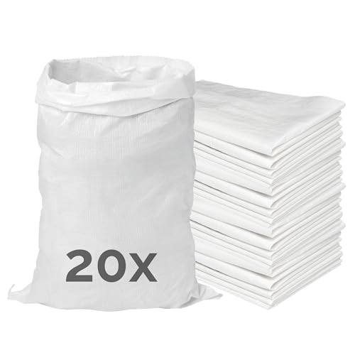 Garronda Polypropylensack 85 x 50 cm 20 Stück Getreidesack aus PP für Lagerung & Sand, reißfest, 25 kg belastbar – vielseitig einsetzbar: Gewebesäcke, Sandsäcke, Gartensack, Hochwasserschutz GD-0161 Garronda Polypropylensack 85 x 50 cm 20 Stück Getreidesack aus PP für Lagerung & Sand, reißfest, 25 kg belastbar – vielseitig einsetzbar: Gewebesäcke, Sandsäcke, Gartensack, Hochwasserschutz GD-0161 von Garronda