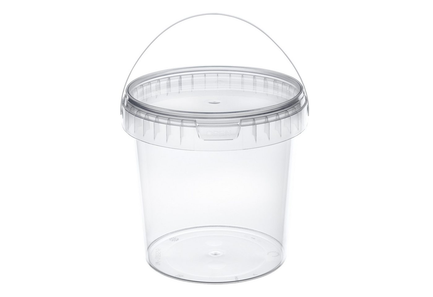 Garronda Putzeimer Eimer mit Deckel 1 L für Lebensmittel und Chemikalien GD-0112, (1-tlg), Transparent von Garronda