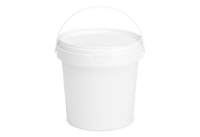 Garronda Putzeimer Eimer mit Deckel 1 L für Lebensmittel und Chemikalien GD-0112, (100-tlg., Set), Weiß von Garronda