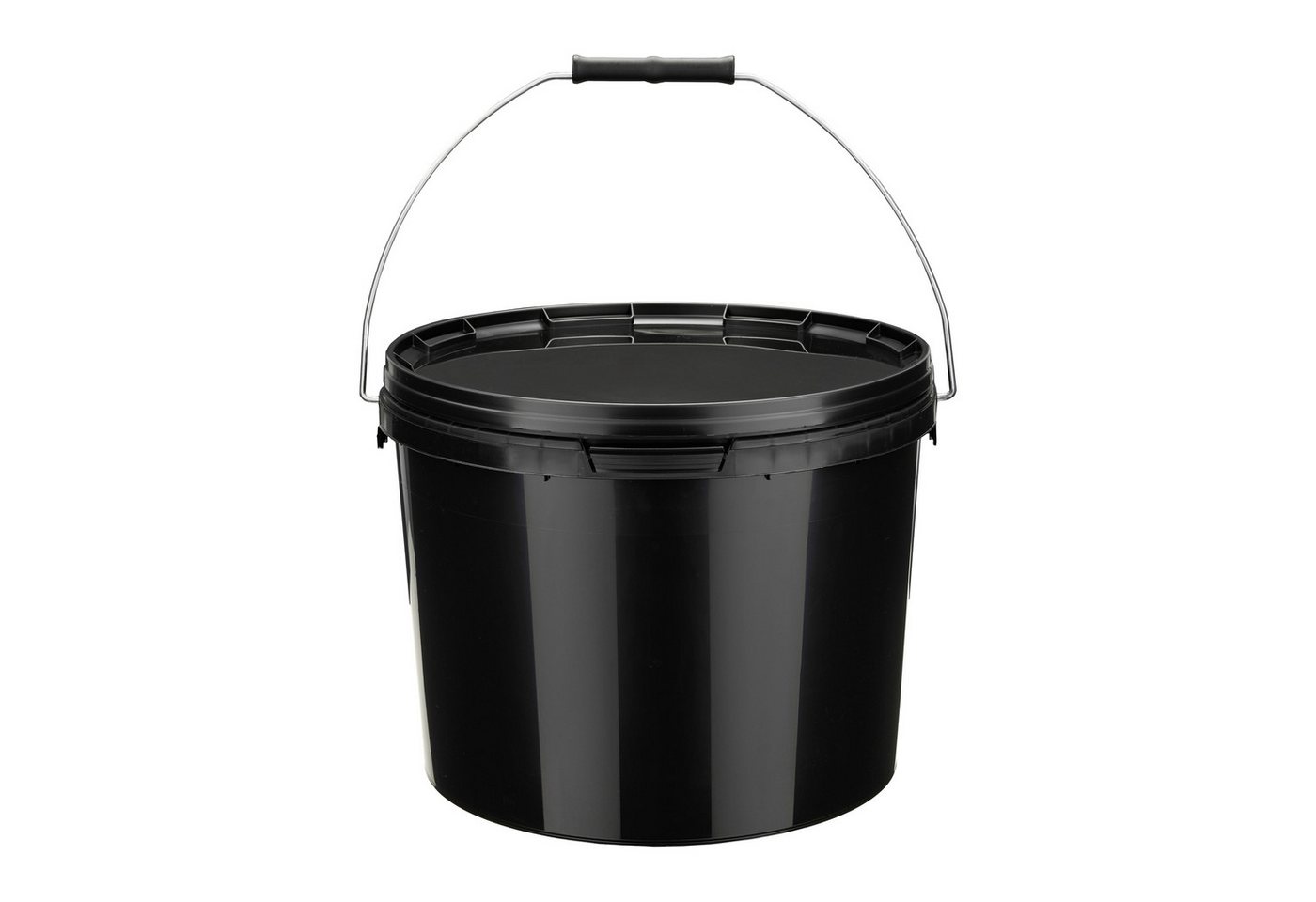 Garronda Putzeimer Eimer mit Deckel 10 L für Lebensmittel und Chemikalien GD-0115, (20-tlg., Set), Schwarz von Garronda