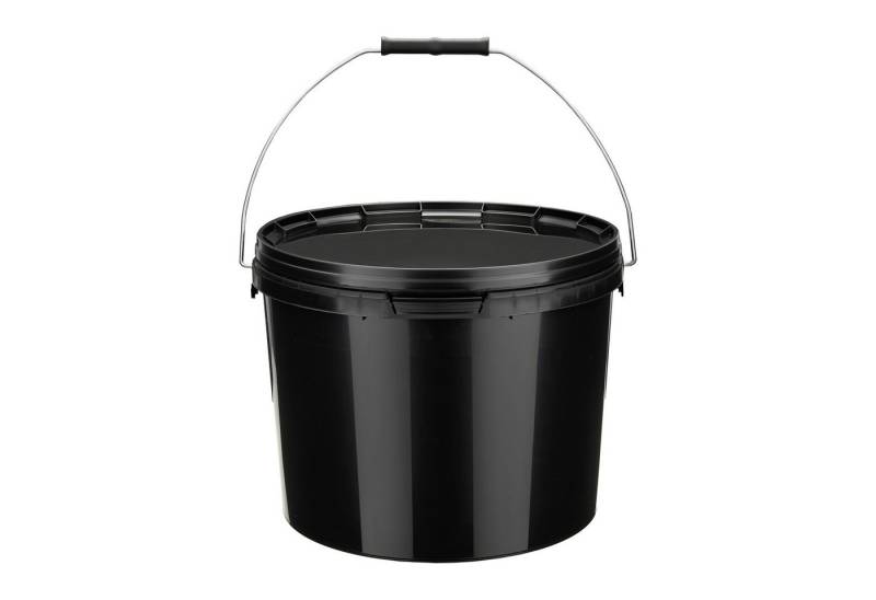 Garronda Putzeimer Eimer mit Deckel 10 L für Lebensmittel und Chemikalien GD-0115, (20-tlg., Set), Schwarz von Garronda