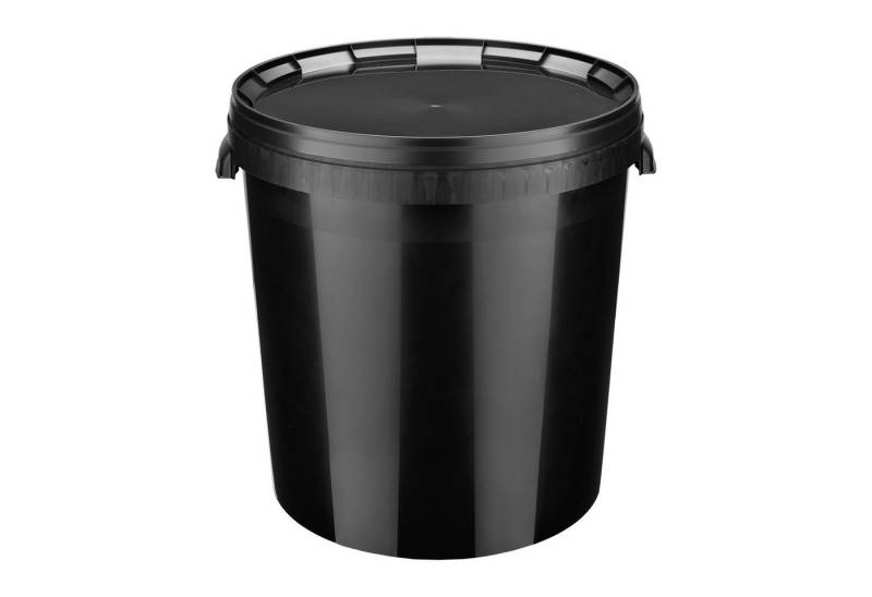 Garronda Putzeimer Eimer mit Deckel 30 L für Lebensmittel und Chemikalien GD-0117, (5-tlg., Set), Schwarz von Garronda