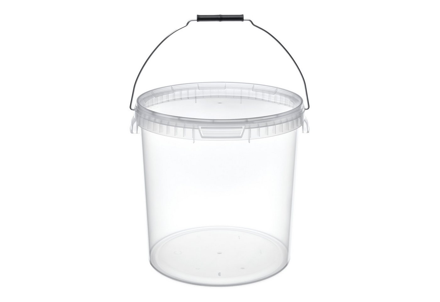 Garronda Putzeimer Eimer mit Deckel Transparent GD-0072, (100-tlg., Set), für Lebensmittel und Chemikalien von Garronda