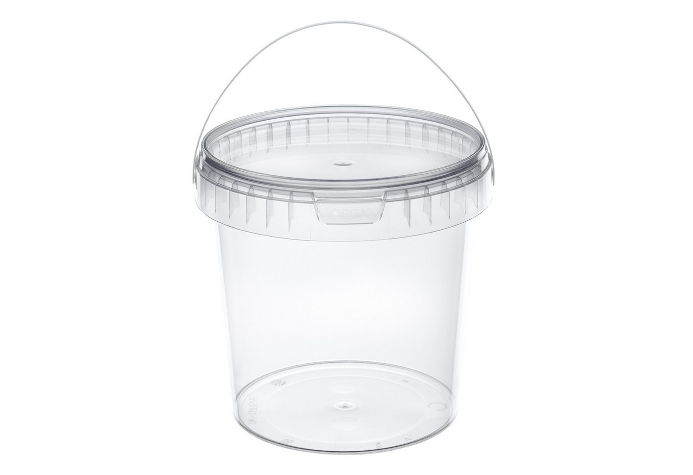 Garronda Putzeimer Eimer mit Deckel Transparent GD-0072, (100-tlg., Set), für Lebensmittel und Chemikalien von Garronda