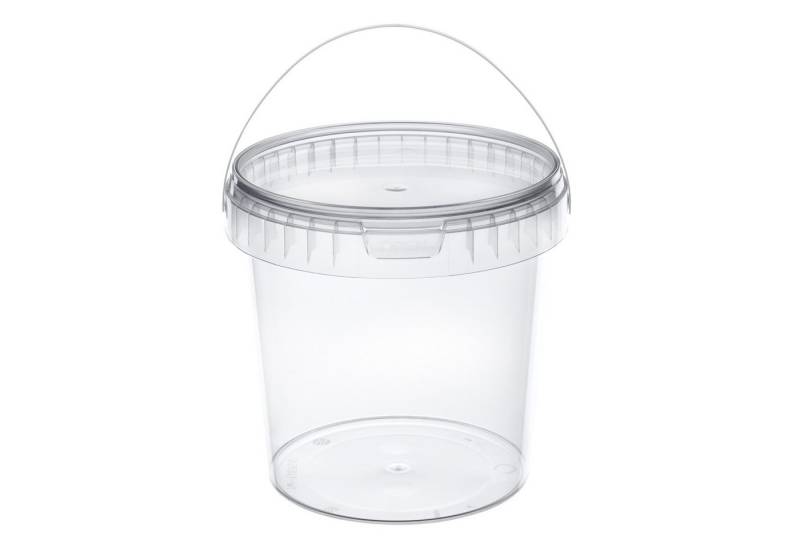 Garronda Putzeimer Eimer mit Deckel Transparent GD-0072, (100-tlg., Set), für Lebensmittel und Chemikalien von Garronda