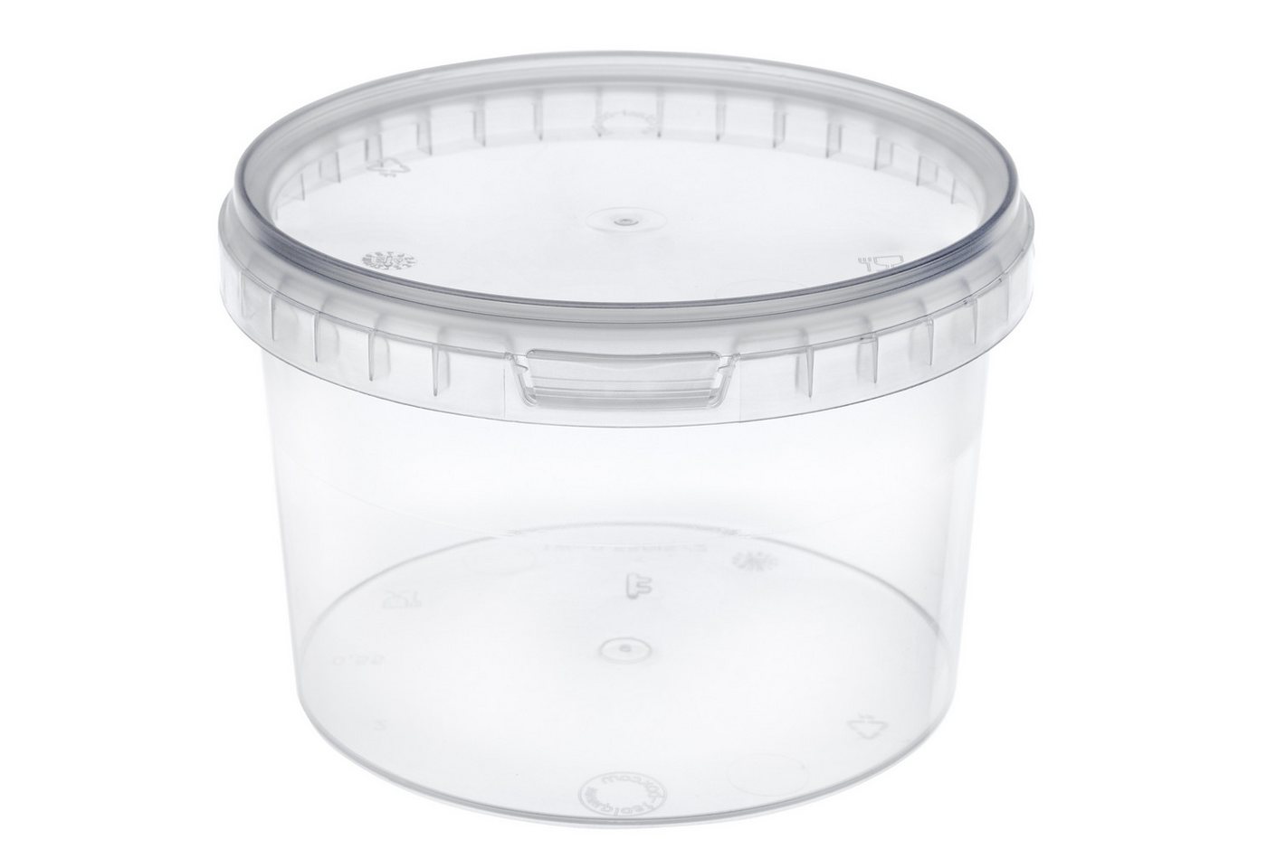 Garronda Putzeimer Eimer mit Deckel Transparent GD-0072, (100-tlg., Set), für Lebensmittel und Chemikalien von Garronda