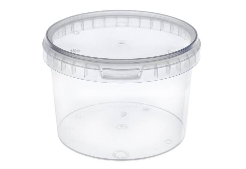 Garronda Putzeimer Eimer mit Deckel Transparent GD-0072, (100-tlg., Set), für Lebensmittel und Chemikalien von Garronda