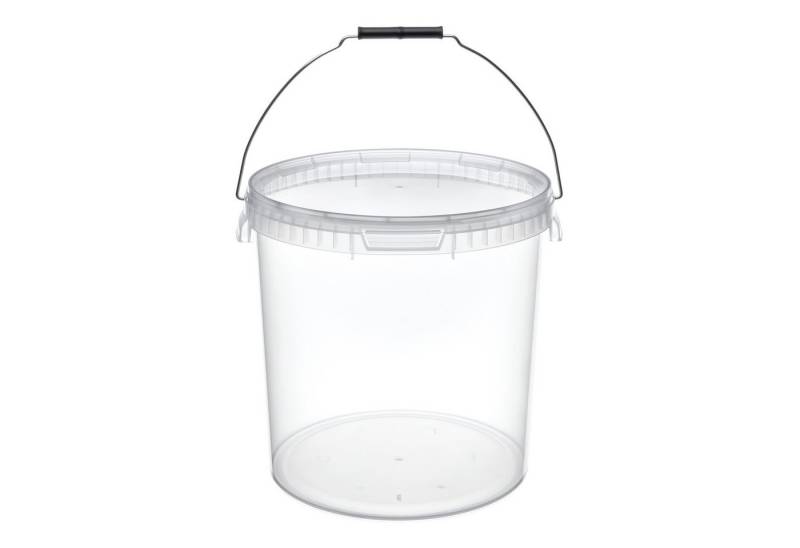 Garronda Putzeimer Eimer mit Deckel Transparent GD-0072, (5-tlg., Set), für Lebensmittel und Chemikalien von Garronda