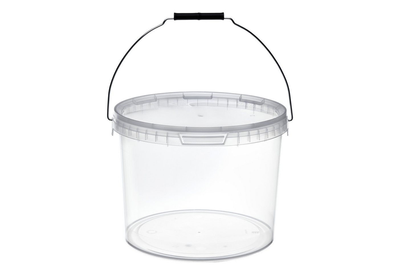 Garronda Putzeimer Eimer mit Deckel Transparent GD-0072, (50-tlg., Set), für Lebensmittel und Chemikalien von Garronda