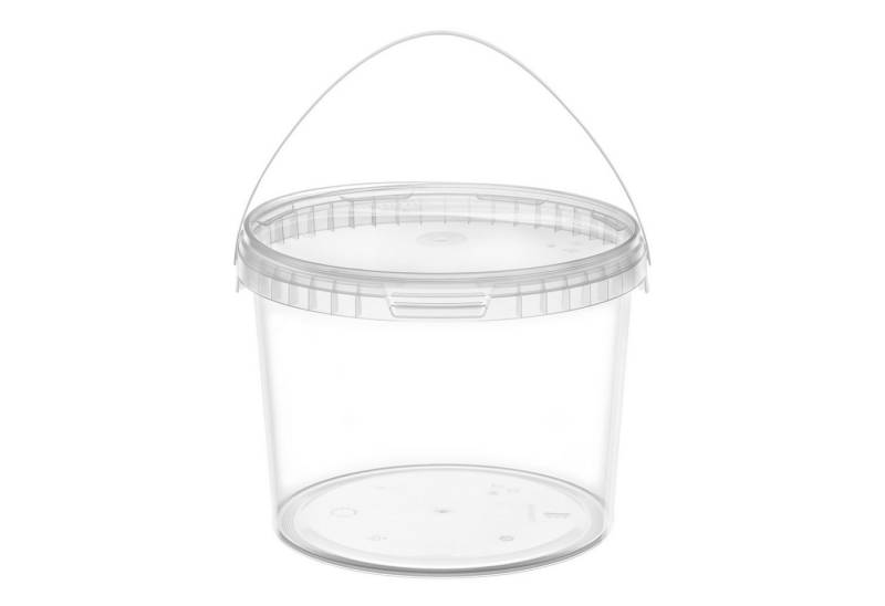 Garronda Putzeimer Eimer mit Deckel Transparent GD-0072, (50-tlg., Set), für Lebensmittel und Chemikalien von Garronda