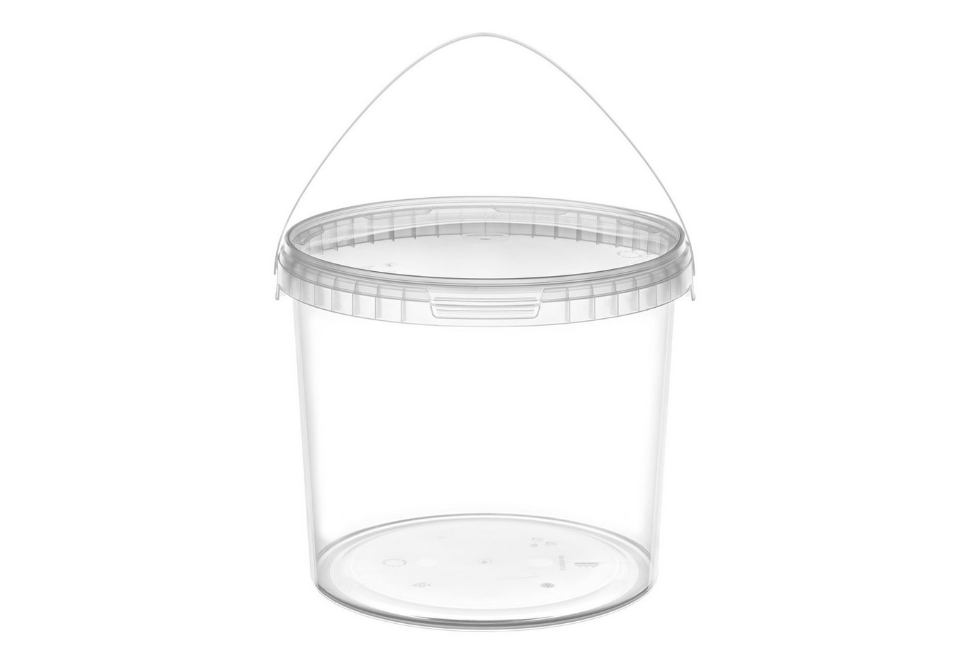 Garronda Putzeimer Eimer mit Deckel Transparent GD-0072, (50-tlg., Set), für Lebensmittel und Chemikalien von Garronda