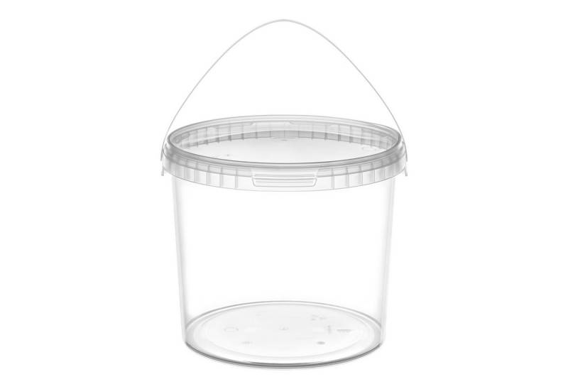 Garronda Putzeimer Eimer mit Deckel Transparent GD-0072, (50-tlg., Set), für Lebensmittel und Chemikalien von Garronda