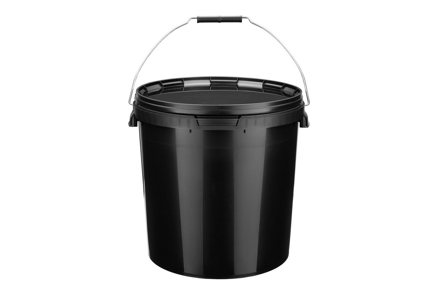 Garronda Putzeimer Eimer mit Deckel für Lebensmittel und Chemikalien Schwarz GD-0104, (1-tlg), für Lebensmittel und Chemikalien von Garronda