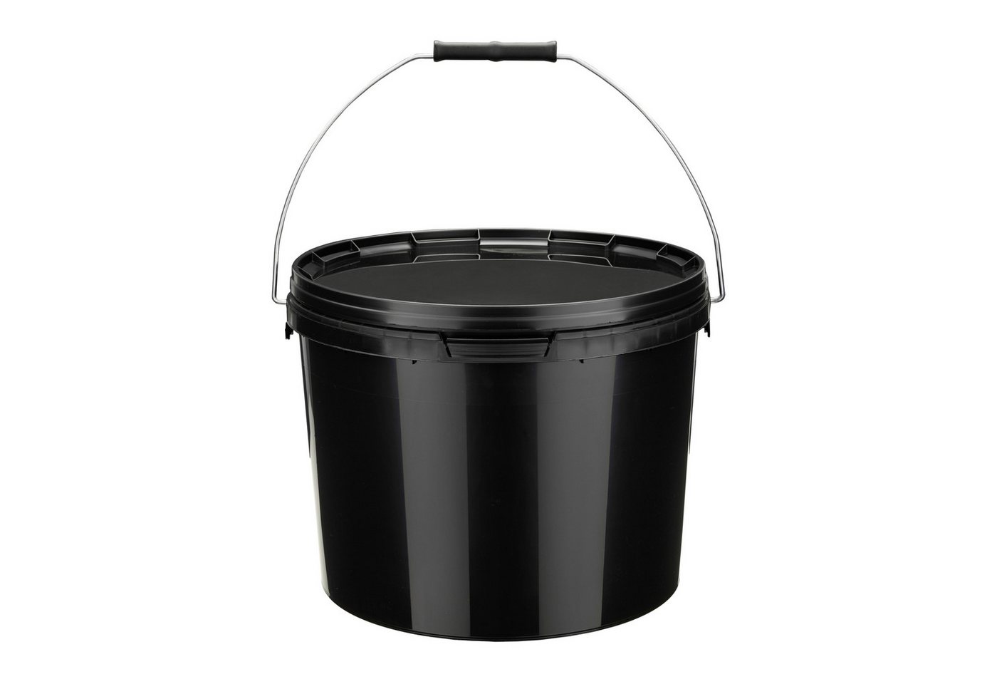 Garronda Putzeimer Eimer mit Deckel für Lebensmittel und Chemikalien Schwarz GD-0104, (20-tlg., Set), für Lebensmittel und Chemikalien von Garronda