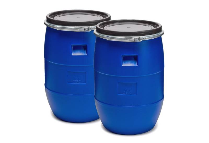 Garronda Regentonne 2x Plastikfass Lebensmittelfass Sauerkrautfass Hobbock Garten GD-0078, 60 l, (2-tlg), BPA-Frei von Garronda