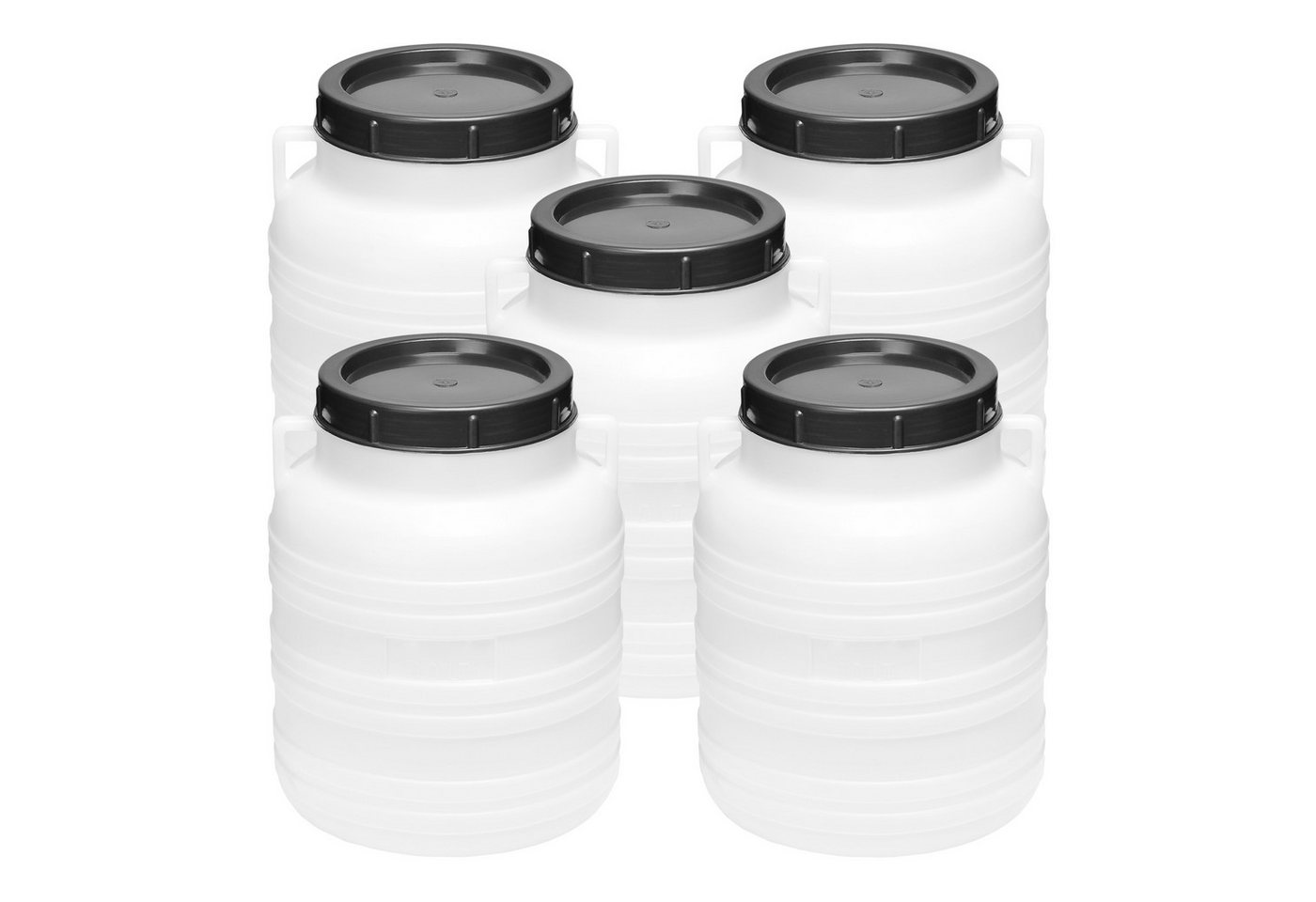 Garronda Regentonne Set 10 Liter Futtertonne BPA-frei Universalfass mit Deckel GD-0120, 10 l, (5-tlg), BPA-Frei von Garronda