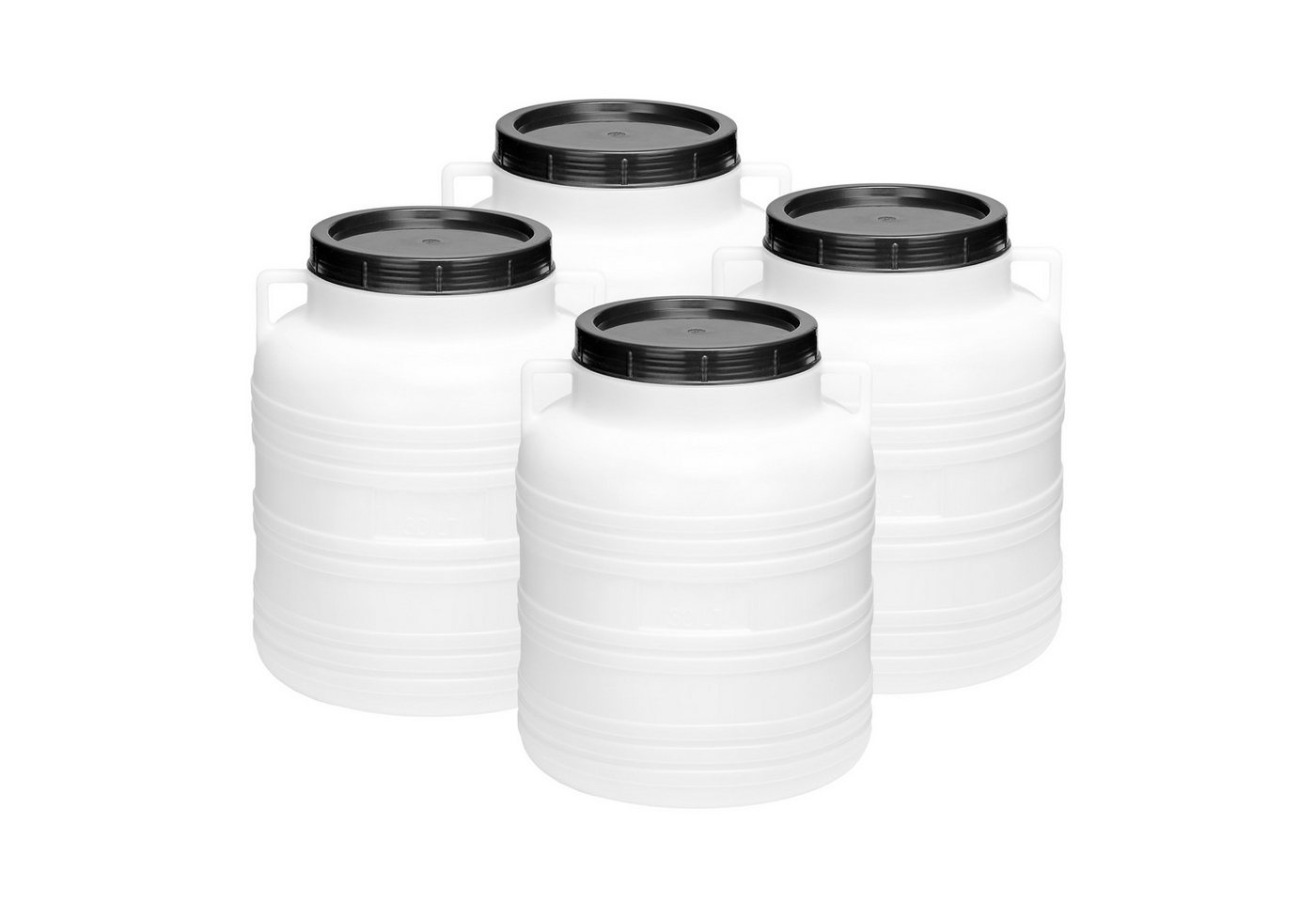 Garronda Regentonne Set 30 Liter Weithalsfass BPA-frei Lebensmittel Fass Deckel GD-0121, 30 l, (4-tlg), BPA-Frei von Garronda