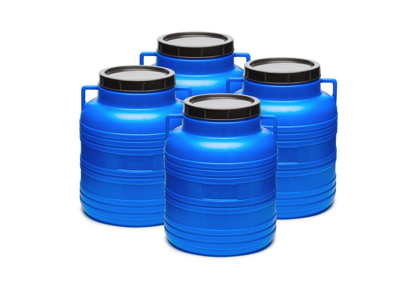 Garronda Regentonne Set 30 Liter Weithalsfass BPA-frei Lebensmittel Fass Deckel GD-0121, 30 l, (4-tlg), BPA-Frei von Garronda