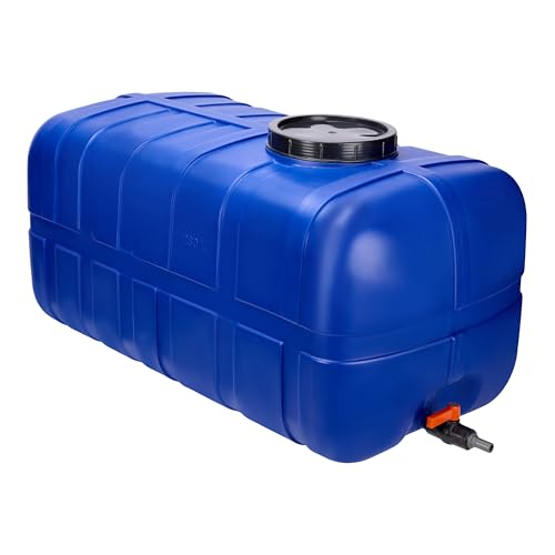 Garronda Wassertank 280 Liter Wasserbehälter mit Deckel Regenwassertank Großbehälter für Haushalt und Gewerbe GD-0098 (Blau) von Garronda