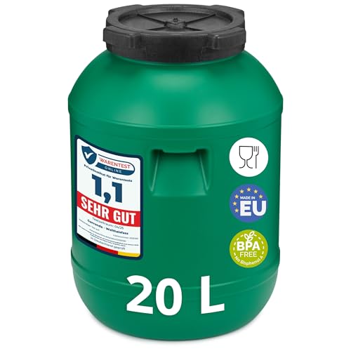Garronda Weithalsfass 20 Liter Futtertonne mit Deckel ohne Dichtung– BPA-freier HDPE Futterbehälter für Wasser, Lagerung, Tierfutter, Sauerkraut und Gurken GD-0142 Garronda Weithalsfass 20 Liter Futtertonne mit Deckel ohne Dichtung– BPA-freier HDPE Futterbehälter für Wasser, Lagerung, Tierfutter, Sauerkraut und Gurken GD-0142 von Garronda