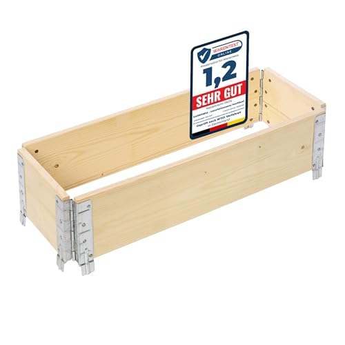 Garronda naturbelassene Hochbeete für Garten Palettenrahmen Hochbeet Holz steckbar stapelbar faltbar für Pflanzen Blumen Kräuter Obst und Gemüse Natural 1 Stück 80x30x20 cm GD-0141 Garronda naturbelassene Hochbeete für Garten Palettenrahmen Hochbeet Holz steckbar stapelbar faltbar für Pflanzen Blumen Kräuter Obst und Gemüse Natural 1 Stück 80x30x20 cm GD-0141 von Garronda