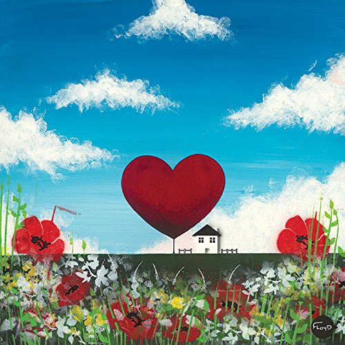 Garry Floyd Home Where The Heart is 30 x 30cm Canvas Print Leinwanddruck, Mehrfarbig, 30 x 30 cm von Garry Floyd