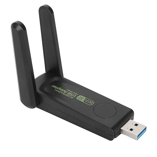 Garsent 1300 Mbit/s Wireless-Netzwerkkartenadapter, 2,4 G 5 G Dualband-High-Gain-Antenne USB3.0-WLAN-Adapter für PC, UnterstütztXP 7 8 8.1 10 von Garsent