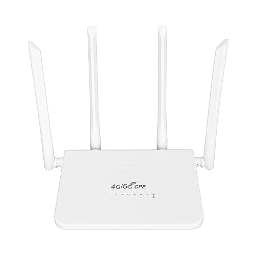 4G-WLAN-Router, 4G-LTE-Modem-Router, mit SIM-Kartensteckplatz, 300 Mbit/s 2,4-G-WLAN-Übertragung, Bis zu 20 Geräte, mit 4 High-Gain-Antennen (5 Dbi), für Europa (EU-Stecker) von Garsent