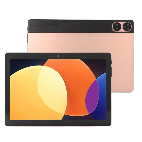 Android-Tablet, Günstiges X50pro-Tablet, 10,1-Zoll-Hochleistungs-Tablet, 6 GB RAM, 128 GB ROM, IPS-Display mit Einer Auflösung von 1920 X 1080, 5G WiFi, Schnelles Surfen (Gold) von Garsent