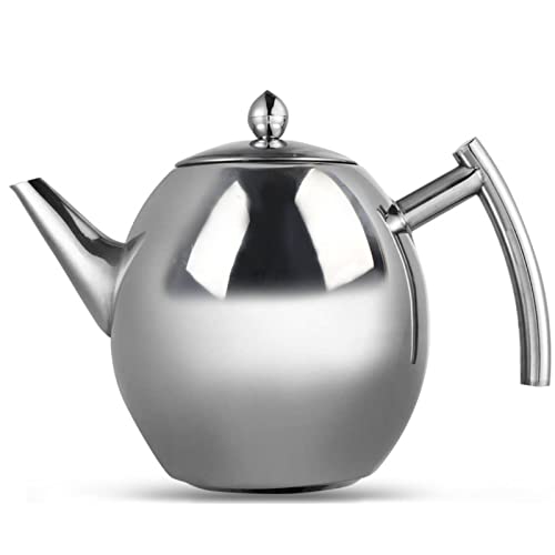 Edelstahl Teekanne mit Sieb, Klein Kaffee Teekessel mit Teesieb für Zuhaus Hotel (1500ML) von Garsent