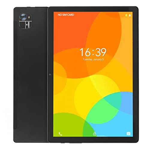 Garsent 10,1-Zoll-Smart-Tablet, Android 11-Tablet, Octa Core, mit Zwei Kameras und Lautsprechern, 8 GB RAM, 128 GB ROM, 7000 MAh Lange Akkulaufzeit (Schwarz) von Garsent