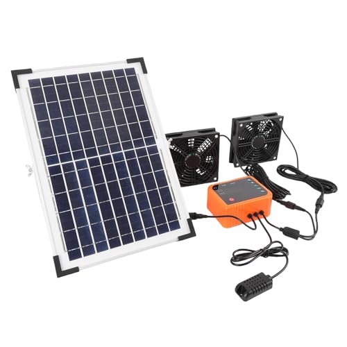 Garsent 10W Solarbetriebener Lüfter mit Timer & Temperaturkontrolle, IP65 Wetterfester Doppelventilator, Solarabgasanschlusspälte für Hühnchen -Stall -Gleishausschuhe Pet House Garage Garsent 10W Solarbetriebener Lüfter mit Timer & Temperaturkontrolle, IP65 Wetterfester Doppelventilator, Solarabgasanschlusspälte für Hühnchen -Stall -Gleishausschuhe Pet House Garage von Garsent