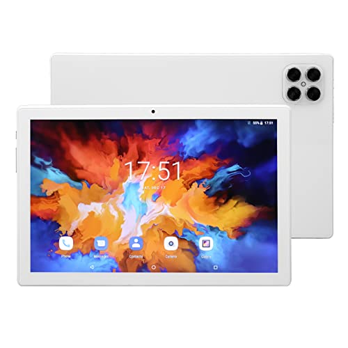 Garsent 2-in-1-Tablet, 10,1-Zoll-Tablet mit Android 11.0, Octa Core, 12 GB RAM, 256 GB ROM, mit Tastaturhülle, RGB-Tastatur und -Maus Sowie Stift (White) von Garsent