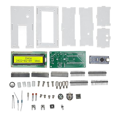 Garsent Digitale DIY-Uhren-Kits mit Acrylgehäuse, USB-Aufladung, DIY-Wecker-Lötübungsset, DIY-Elektronik-Kit für SMD-Lötübungen von Garsent