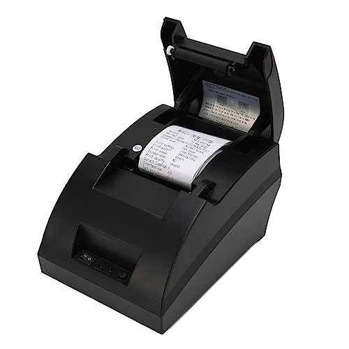 Garsent Etikettendrucker, 58-mm-Thermo-Belegdrucker mit USB-Anschluss, Tragbarer POS-Drucker mit Drahtloser Verbindung, für Win 9X, Win 2000, Win 2003, Win XP, Win Vista, Win 7, Win8, (EU-Stecker) von Garsent