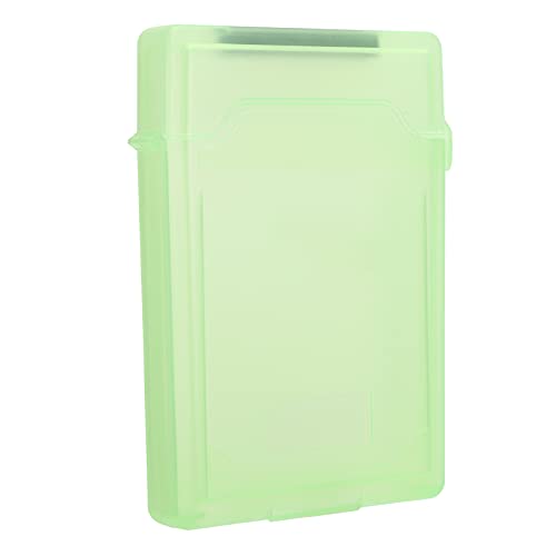 Garsent Festplatten-Aufbewahrungsbox, 2,5 Zoll ABS Staubschutzbox Hartschale Stoßfeste und Feuchtigkeitsbeständige HDD/SSD Staubdichte und Antistatische Schutzhülle (Green) von Garsent