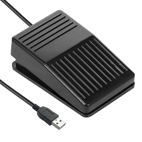 Garsent Foot Pedal Switch, Fußpedal für Programmierbare Computer Maus -Tastaturfunktionen, USB Single Foot Switch für Videospielsteuerung Sheet Music Page Turner Action Control Control von Garsent