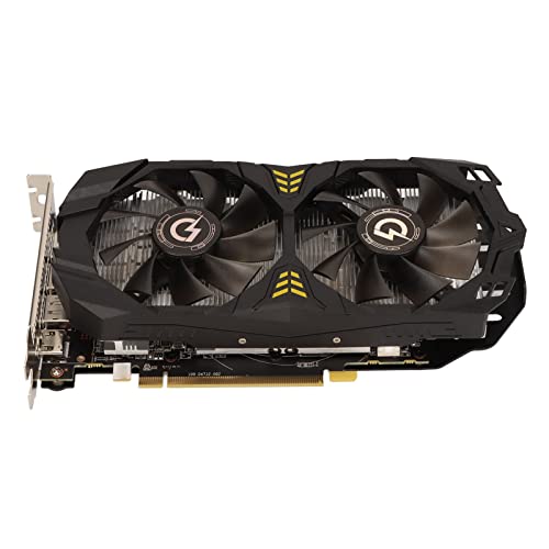 Garsent Für RX580 8G GDDR5 Computergrafikkarte, HD-Gaming-Grafikkarte mit Dual-Fan-Design, Integrierter Wärmeableitung, Unterstützung von 3 DP 1 HD-Ausgangsschnittstelle, 1244 MHz 14000 MHz 256 Bit von Garsent