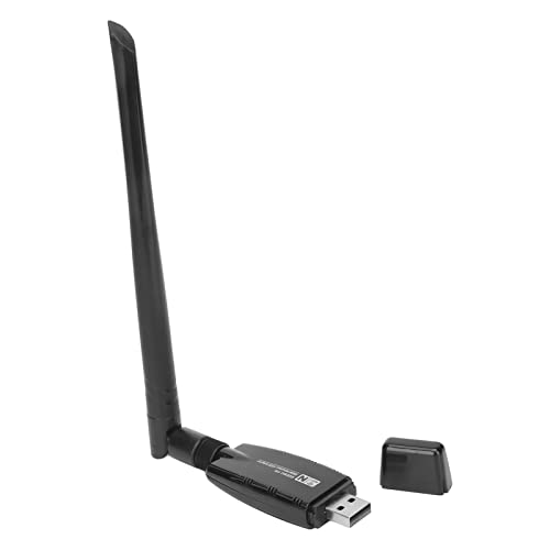 Garsent Kabelloser USB-WLAN-Adapter für PC, Tragbarer 300-Mbit/S-Hochgeschwindigkeits-WLAN-Adapter mit Antenne, für Android, für Linux, für Windows XP, für Win7, für Win8, für Win10 von Garsent