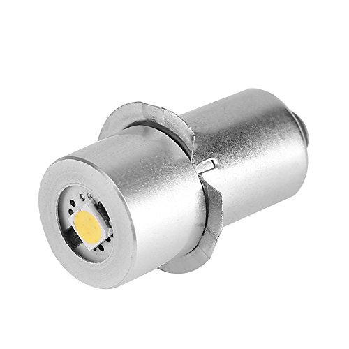 Garsent LED Ersatzbirne für Taschenlampen, P13.5S 1W Energiesparende Taschelampe Notfall Glühbirne (6 V) von Garsent