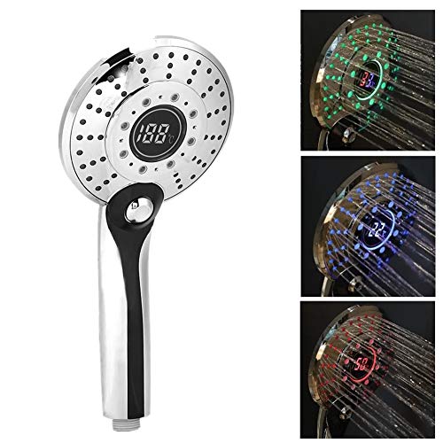 Garsent LED Handbrause Temperatur Farbwechsel Duschkopf, Wassersparend Smart Handheld Brausekopf für Badezimmer Dsuche von Garsent