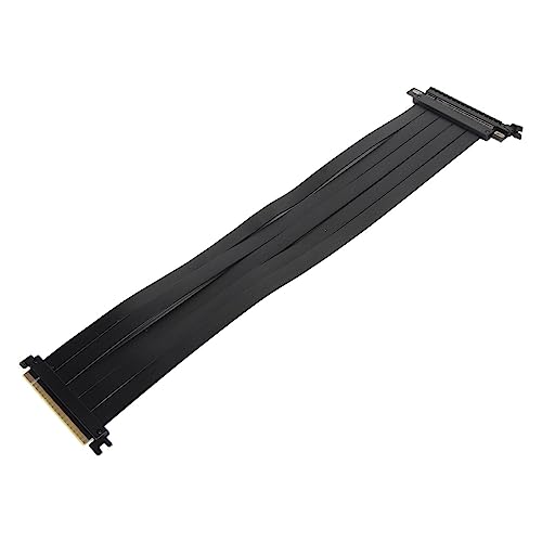 Garsent PCIE 4.0 X16 Flexibles Extender-Riser-Kabel, Rechtwinkliger Hochgeschwindigkeits-GUP-Riser-Adapter für die Vertikale Grafikkartenmontage, Abschnittsweises GPU-Verlängerungskabel (50cm) von Garsent
