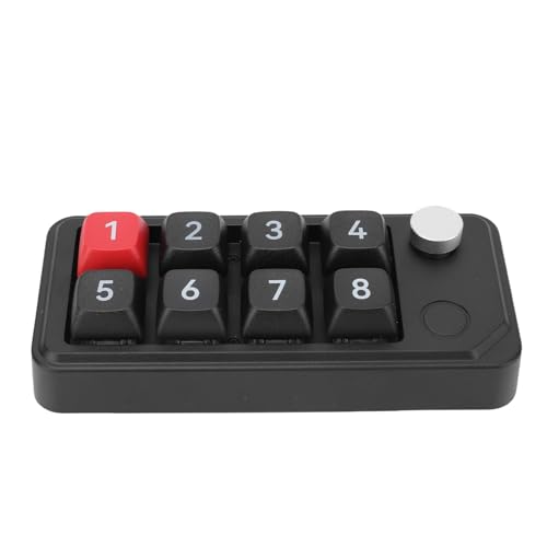 Garsent Programmierbare Makro -Tastatur, Mechanischer Numpad, Verdrahtete USB -C -Numerik -Tastatur mit 8 Programmierbaren Tasten, Floating -Fenster, Benutzerdefinierte Kopieren von (Black) von Garsent