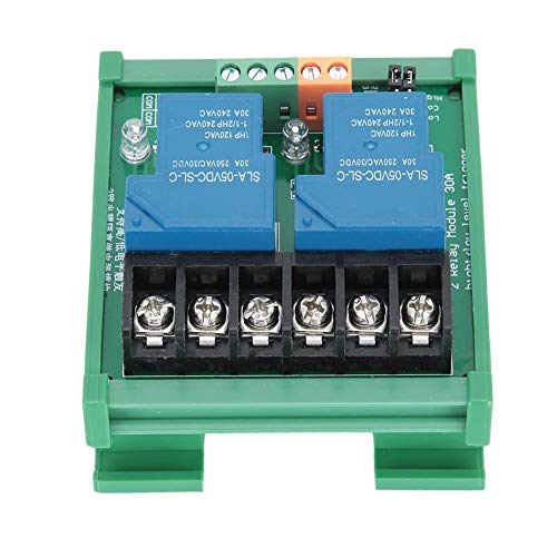 Garsent Relaismodul, 2-Kanal 30A 5V-Relaismodul mit Optokoppler-Isolationsunterstützung High/Low Level Trigger. von Garsent