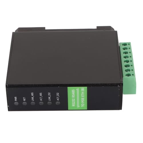Garsent Serieller RS485-zu-RJ45-Ethernet-Server, Serieller RS232-zu-RJ45-Ethernet-Server, 1200 Bis 115200 Bit/s, Serielles Datenkommunikationsgerät mit Transparenter Übertragung von Garsent
