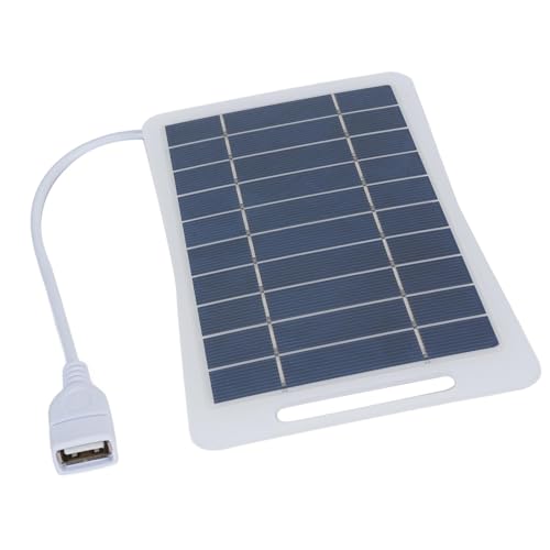 Garsent Solarpanel, Monokristallines Silizium-USB-Solarladepanel, Hohe Umwandlungsleistung, Tragbares Hochleistungs-Solarpanel mit USB-Ladeanschluss für Outdoor-Wohnm von Garsent