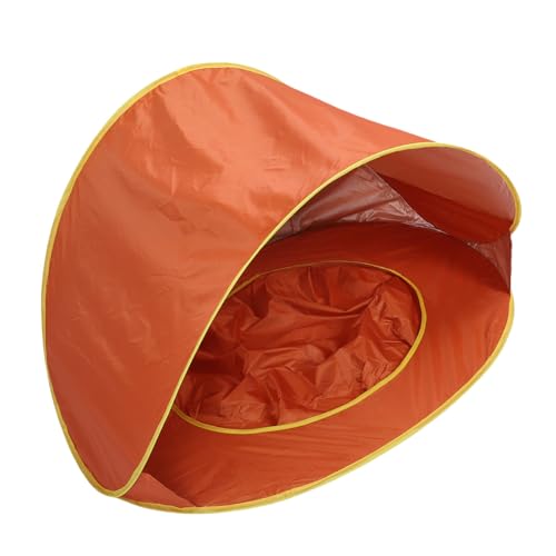 Garsent Strandzelt, Pop -up -Strandzelt, Tragbarer Sonnenunterkunft, Sonnenschutz, Tragbares Baby Beach Zelt mit Pool -Aufbewahrungsbeutel, Strandmarke für Familien Im Freien Im Freien, (ORANGE) von Garsent
