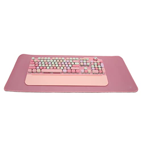 Garsent Tragbare Mechanische Tastatur, Retro-Schreibmaschinentastatur, 3 Modi, mit 1 Lautstärkeregler, Lichteinstellung, für Windows-PC-Laptop (PINK) von Garsent