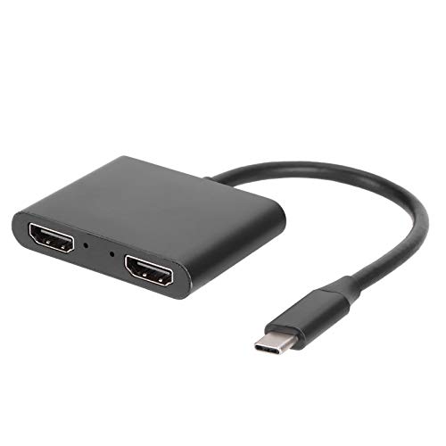 Garsent Tragbarer Netzwerkadapter, 4-in-1-Hub, Typ-C-Dockingstation-Erweiterungskonverter, Neue Typ-C-Dockingstation für Dual-HDMI-4-in-One-Typec-Dual-HDMI-Erweiterungs-USB-Hub von Garsent